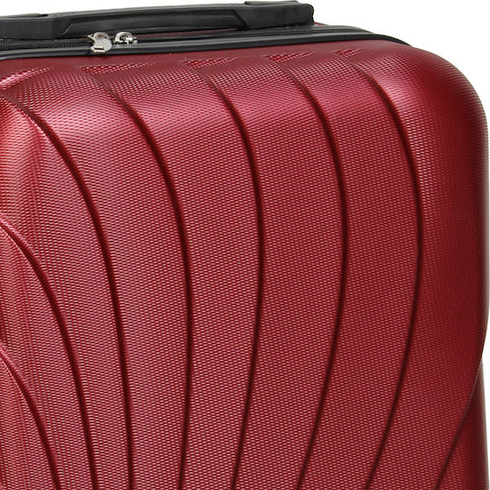 Keskor Cabin Travel Suitcase Red with 4 Wheels Height 56cm