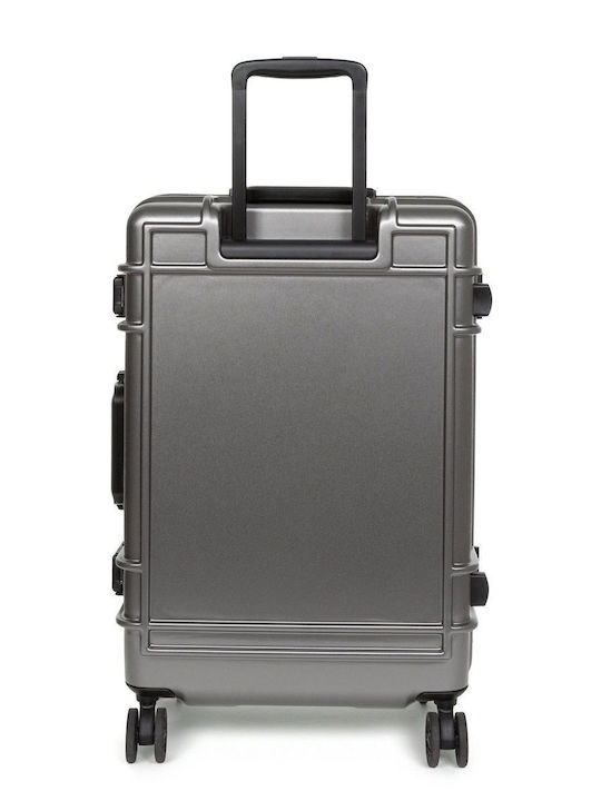 Eastpak Case M Μεσαία Βαλίτσα Ταξιδίου Σκληρή Brushed Metal με 4 Ρόδες Ύψους 68.5εκ.