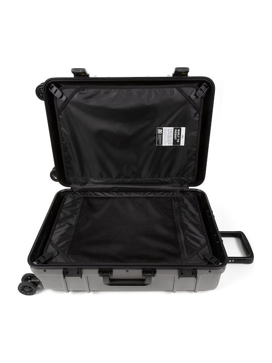 Eastpak Case M Μεσαία Βαλίτσα Ταξιδίου Σκληρή Brushed Metal με 4 Ρόδες Ύψους 68.5εκ.