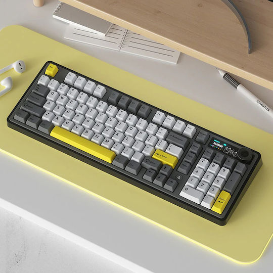 Ajazz AK980 Wireless Gaming Mechanical Keyboard with Merrard switches and RGB lighting (English US) Gray