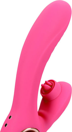 Loveline Tongue Flickering Heating Rabbit Vibrator