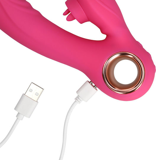 Loveline Tongue Flickering Heating Rabbit Vibrator