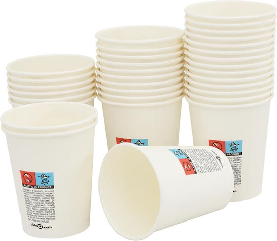 vidaXL Ποτήρι μιας Χρήσης Χάρτινo Καφέ 240ml 1000τμχ