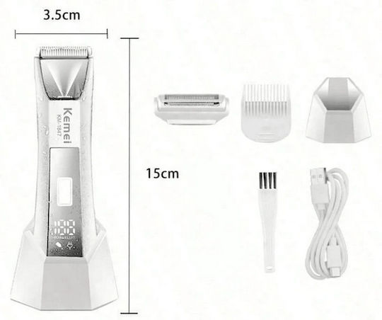 Kemei Rechargeable Hair Clipper White KM-1847