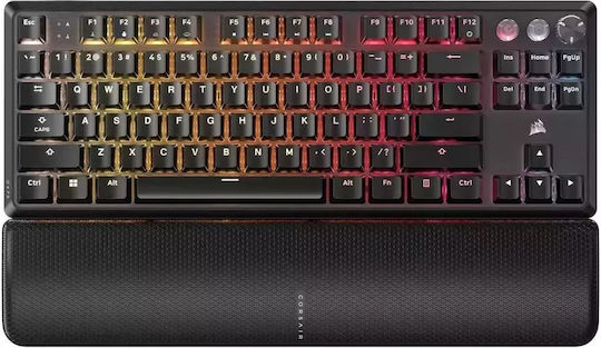 Corsair K70 RGB TKL Efect Hall Gaming Tastatură Tenkeyless cu Corsair MGX comutatoare și iluminare RGB (Engleză US)