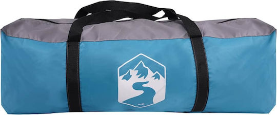 vidaXL Camping Tent Tunnel Blue 3 Seasons for 6 People 411x325x180cm