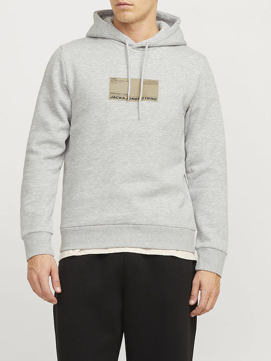 Jack & Jones Sweatshirt with Hood Light Grey Melange