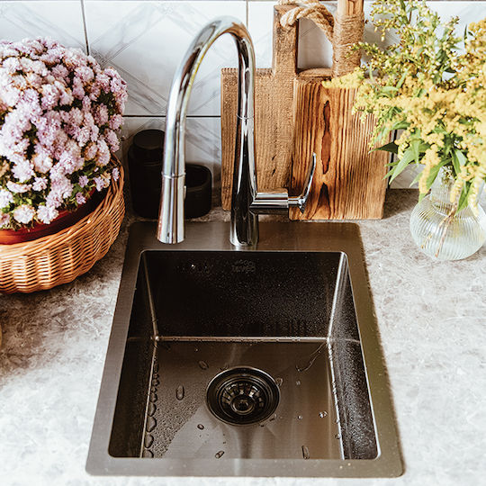 Laveo SAM 510A Ένθετος Inox Brushed Μ37.5xΠ48cm Γκρι