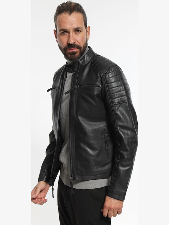 Leather Jacket Biker Black