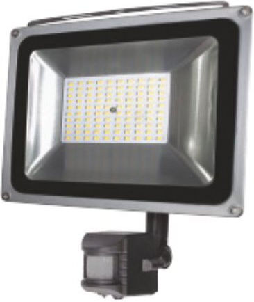 Spot Light Waterproof LED Flood Light 30W Cold White 6000K with Motion Sensor IP65