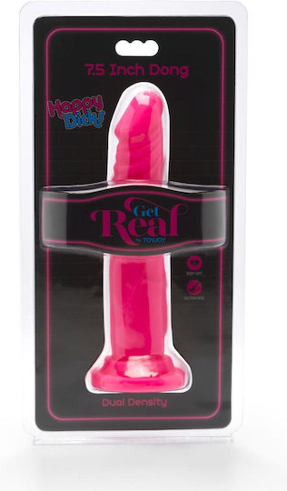 ToyJoy Happy Dicks Dong Dildo Realistic Dildo with Suction Cup Pink 19cm