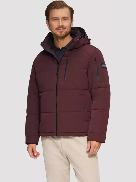 Red Label 3 in 1 Winter Jacket Puffer Waterproof Burgundy
