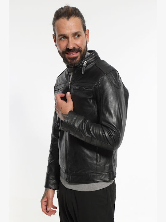 Leather Jacket Biker Black