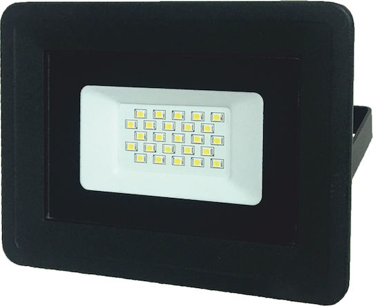 Eurolamp Στεγανός Προβολέας LED 30W Ψυχρό Λευκό 6500K IP65