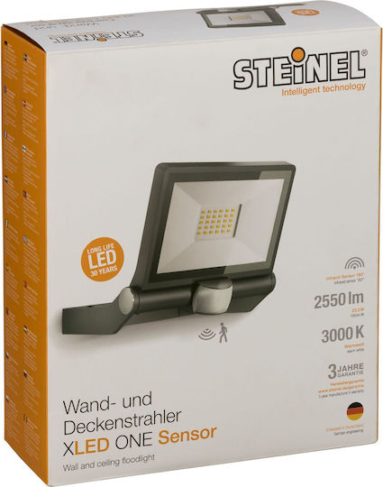 Steinel Steinel Waterproof LED Flood Light 23.5W Warm White 3000K with Motion Sensor IP44