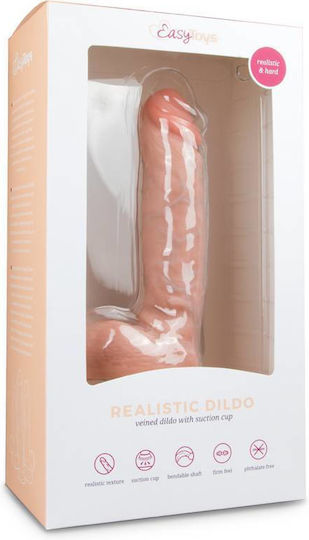 Easytoys Ρεαλιστικό Dildo με Όρχεις και Βεντούζα Flesh 22cm