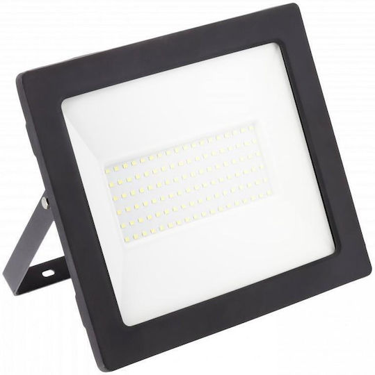 Gtv Στεγανός Προβολέας LED 100W Ψυχρό Λευκό 6400K IP65