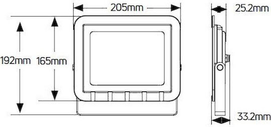 Geyer Αδιάβροχος LED Προβολέας 50W Топло бяло 3000К IP65