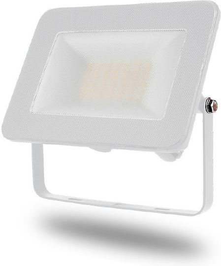 Lucas LED Στεγανός Προβολέας LED 30W Ψυχρό Λευκό 6400K IP66