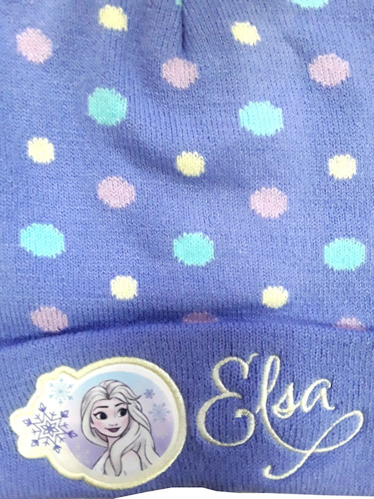 Frozen Kids Beanie Knitted Purple