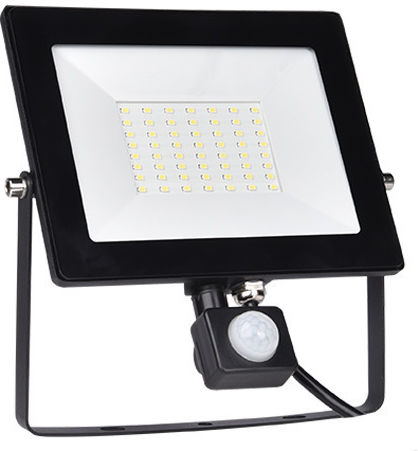 Elmark Stellar Helios50 Στεγανός Προβολέας LED 50W Ψυχρό Λευκό 5500K με Αισθητήρα Κίνησης IP65