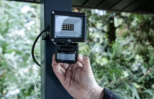 Brennenstuhl Jaro Στεγανός Προβολέας LED 10W Ψυχρό Λευκό 6500K με Αισθητήρα Κίνησης IP65
