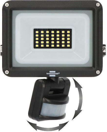 Brennenstuhl Waterproof LED Floodlight 20W Cold White 6500K with Motion Sensor IP65