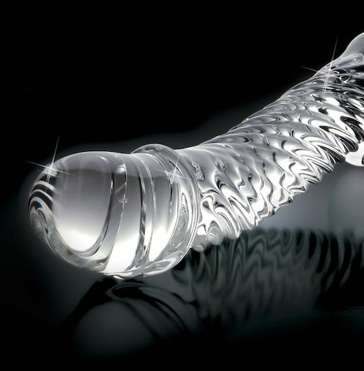Icicles Icicles No 61 Γυάλινο Dildo με Όρχεις Clear 18cm