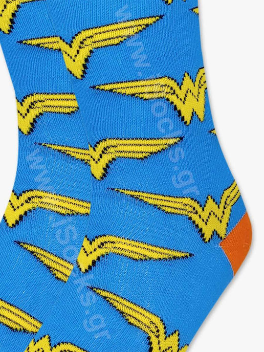 Dc Βαμβακερή Κάλτσα Σχέδια Wonder Woman Γαλαζιο