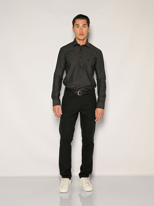 Long-sleeved Cotton Shirt Anthracite