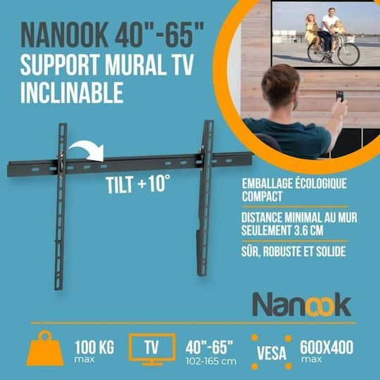 Nanook 1238817 Wall TV Mount up to 65" Silver