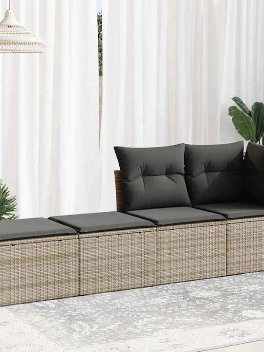 Zweisitziges Sofa Außenbereich Rattan mit Kissen 55x55x37cm