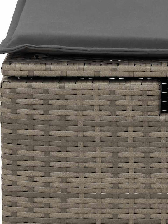 Zweisitziges Sofa Außenbereich Rattan mit Kissen 55x55x37cm