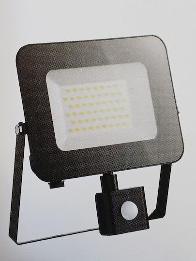 Fos me LED Floodlight 30W Cold White 6500K with Motion Sensor