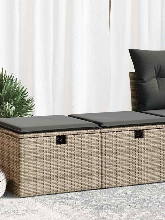 Zweisitziges Sofa Außenbereich Rattan mit Kissen 55x55x37cm