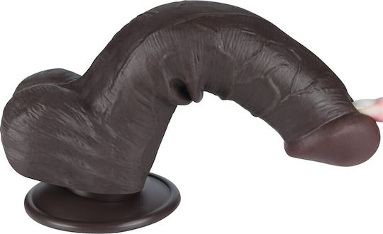 Lovetoy Sliding Realistisches Dildo mit Hoden und Saugnapf Fleisch 20.8cm