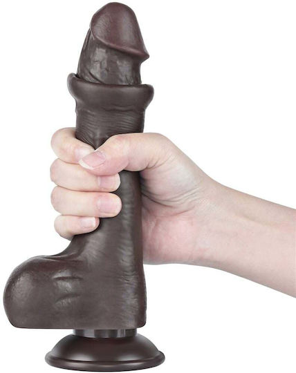 Lovetoy Sliding Реалистично дилдо с Топки и Вендуза Телесен 20см