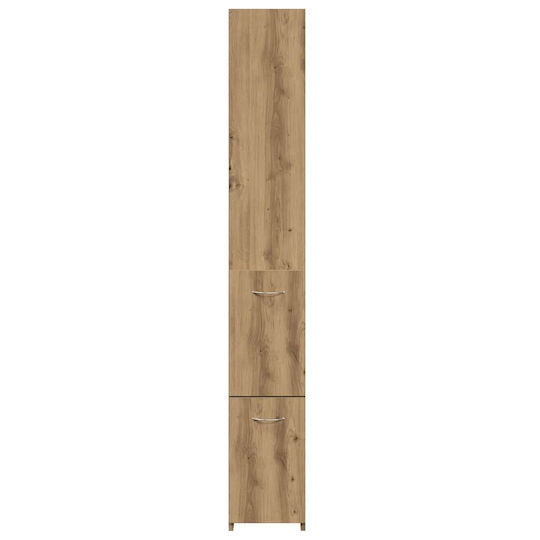 vidaXL Στήλη Μπάνιου Τοίχου Μ25xΒ25xΥ170cm Δρυς