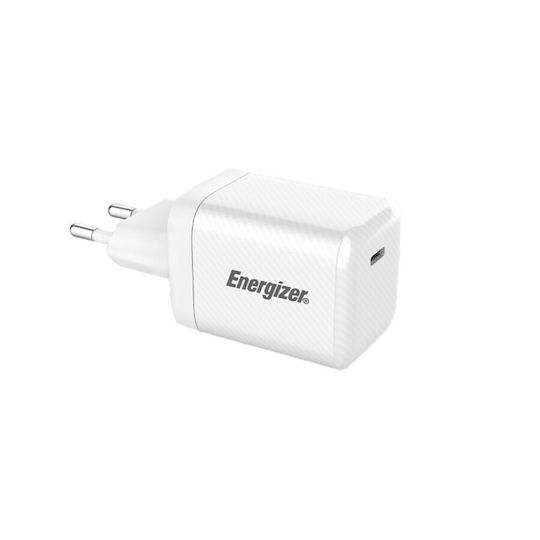 Energizer Ladegerät ohne Kabel mit USB-C Anschluss 45W Stromlieferung Weißs (A45EU)