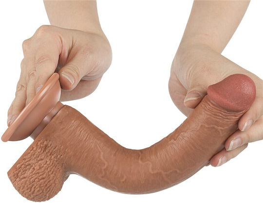 Dildo Sliding Skin 9 Brown (έως 18 Δόσεις)
