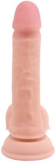 Chisa Novelties Pure Naturally Undressed Debater Liquid Silicone Dual-Density Realistic Dildo Glass Dildo with Balls and Suction Cup Flesh 19.2cm