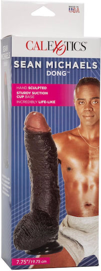 Calexotics Sean Michaels Dildo realist cu Testicule și Ventuză Maro 25cm