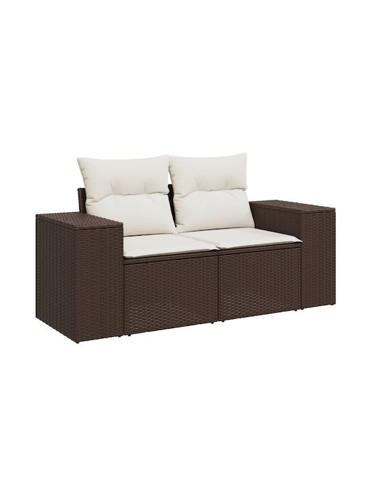 vidaXL Tree-Seater Outdoor Sofa Rattan with Cushions 55x55x69cm