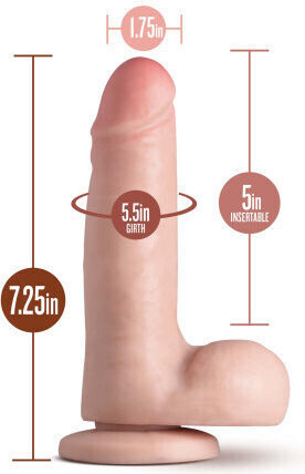 Blush Loverboy The K Pop Star Ρεαλιστικό Dildo με Όρχεις και Βεντούζα Vanilla 18cm