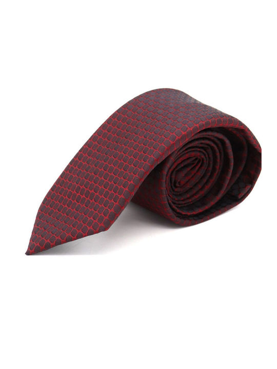 Hugo Boss Men's Tie Silk Printed in Burgundy Color