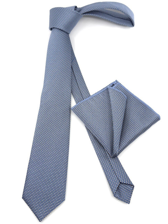 Legend Accessories Men's Tie Set Printed in Light Blue Color