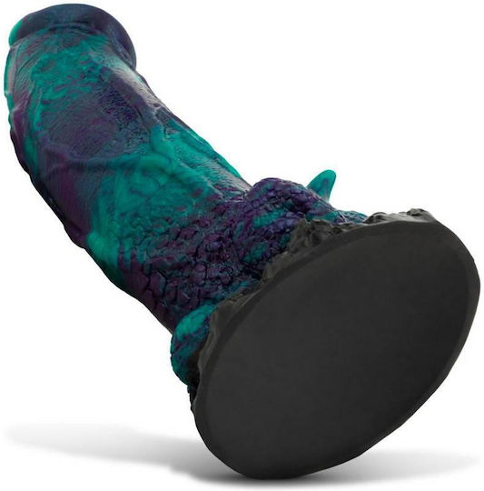 Dragonfly Dildo Dildo με Βεντούζα Μωβ 22.6cm