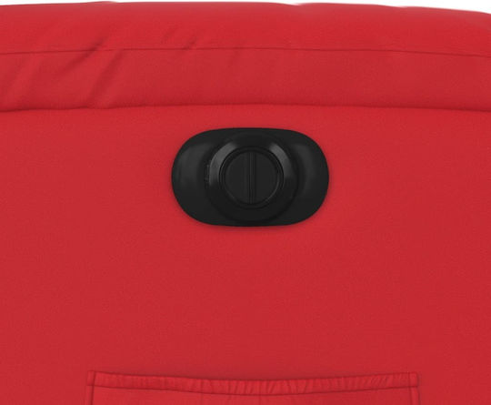 Relaxsessel Friseurwaschbecken mit Fußhocker aus Kunstleder Red 77x95x99cm