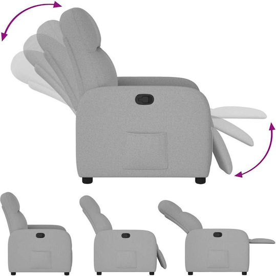 Fotoliu Relax cu Puf Grey Cloud 66x88x95cm