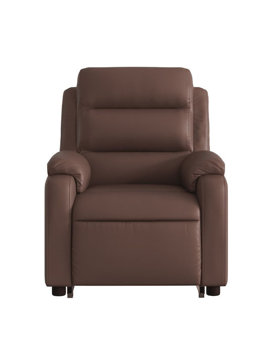 Relax Armchair with Footstool from Leatherette Coffee 75x92.5x100cm